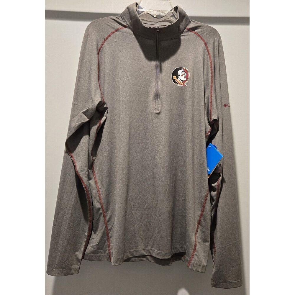 Columbia Florida State Seminoles Quarter Zip Pullover‎ Shirt Mens large